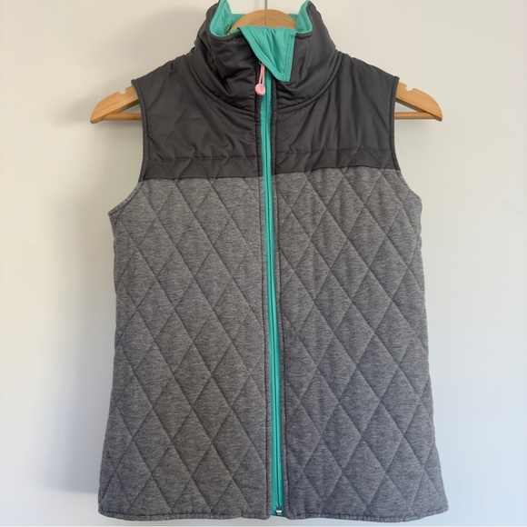 Ivivva Reversable vest in gray and teal girls Size: 12 - Picture 5 of 6
